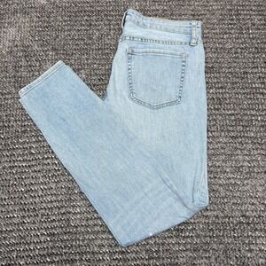 Gap Womens Skinny Fit Jeans Size 6 28 Light Wash Distressed Stretch Denim